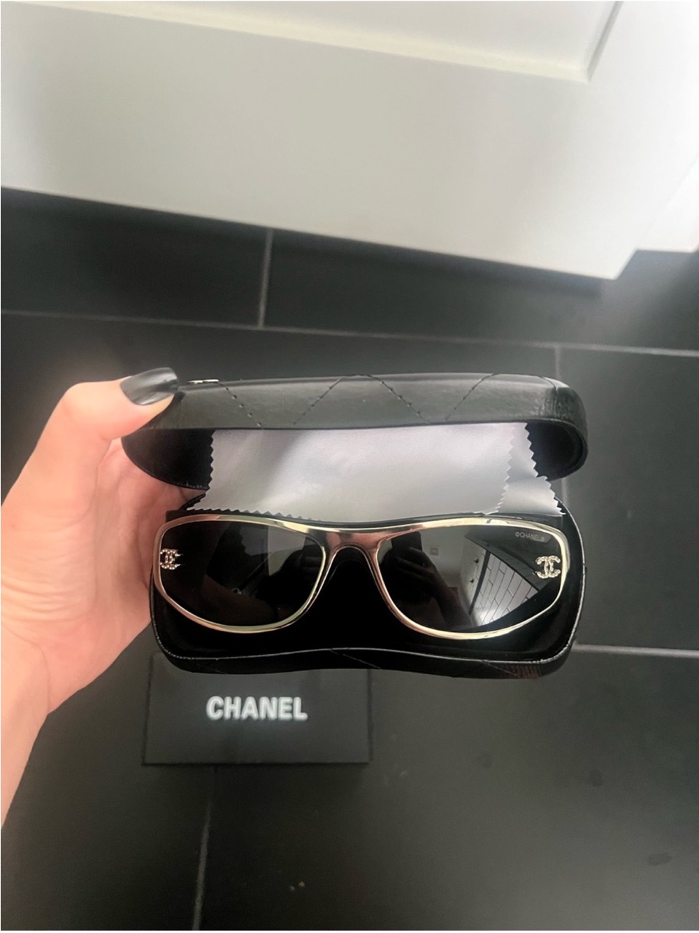 Vintage Chanel sunglasses shield collection
